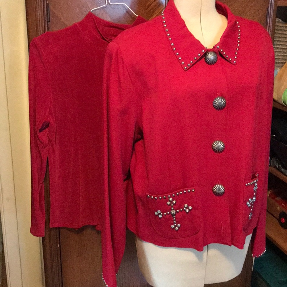 DoubleD Ranch jacket and blouse sz L
